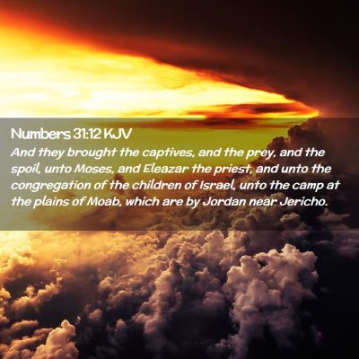 Numbers 31:12 KJV Free Bible Images