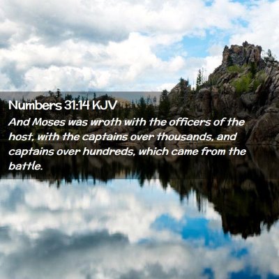 Numbers 31:14 KJV Free Bible Images