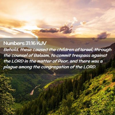 Numbers 31:16 KJV Free Bible Images