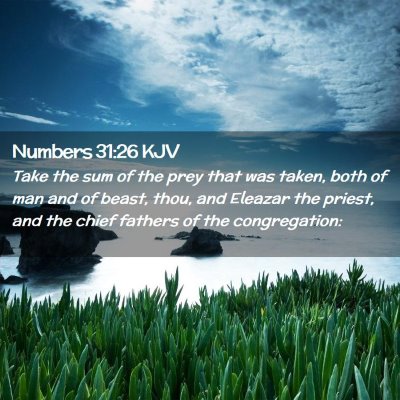 Numbers 31:26 KJV Free Bible Images