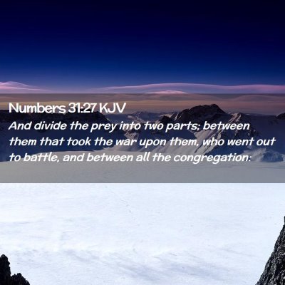 Numbers 31:27 KJV Free Bible Images