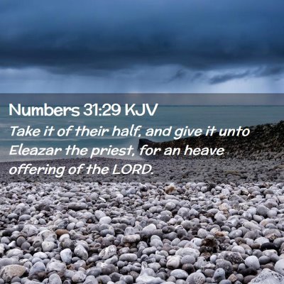 Numbers 31:29 KJV Free Bible Images