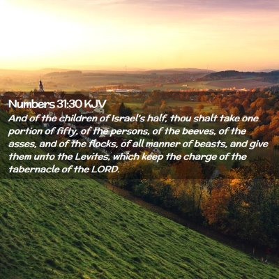 Numbers 31:30 KJV Free Bible Images