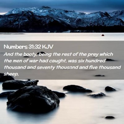 Numbers 31:32 KJV Free Bible Images