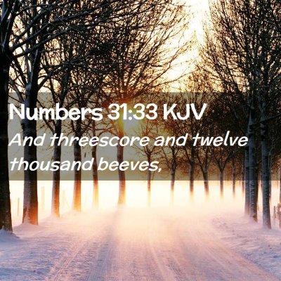 Numbers 31:33 KJV Free Bible Images