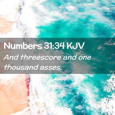 Numbers 31:34 KJV Free Bible Images