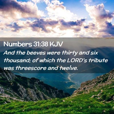 Numbers 31:38 KJV Free Bible Images