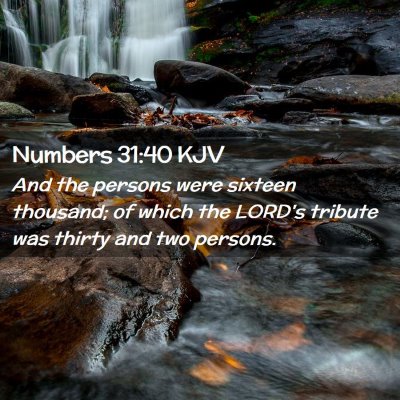 Numbers 31:40 KJV Free Bible Images