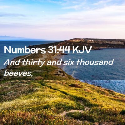 Numbers 31:44 KJV Free Bible Images