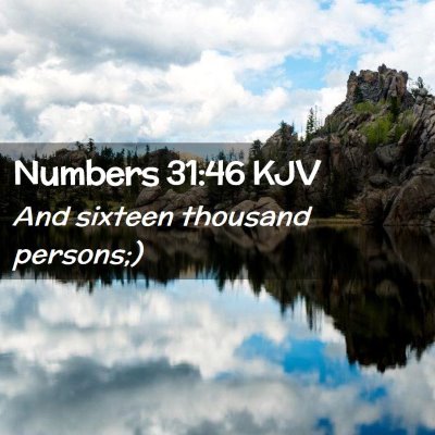 Numbers 31:46 KJV Free Bible Images