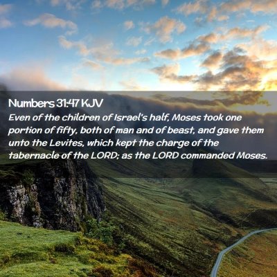 Numbers 31:47 KJV Free Bible Images