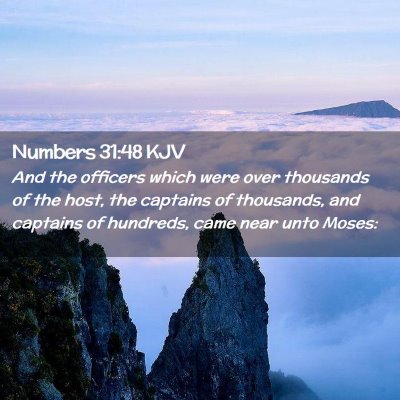 Numbers 31:48 KJV Free Bible Images