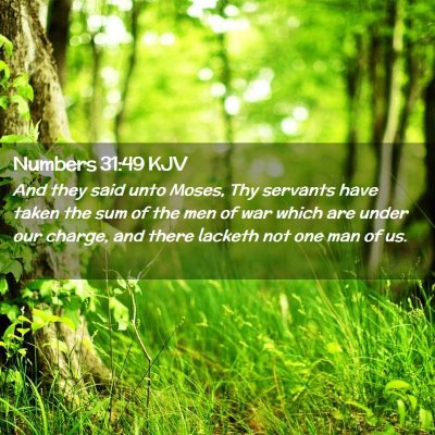 Numbers 31:49 KJV Free Bible Images