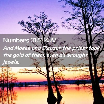 Numbers 31:51 KJV Free Bible Images