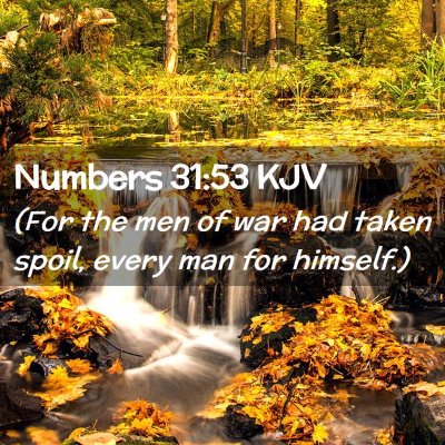 Numbers 31:53 KJV Free Bible Images