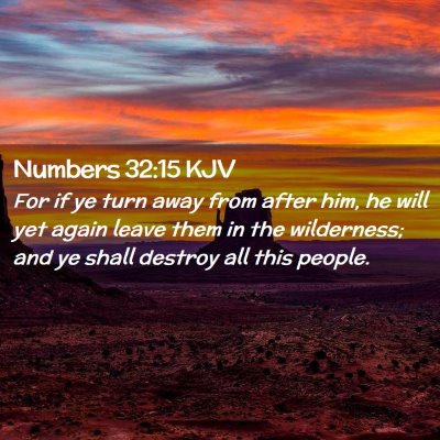 Numbers 32:15 KJV Free Bible Images