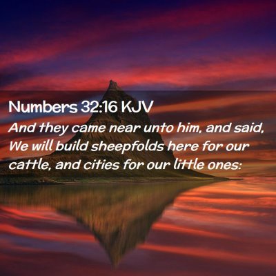 Numbers 32:16 KJV Free Bible Images