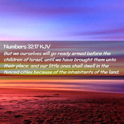 Numbers 32:17 KJV Free Bible Images