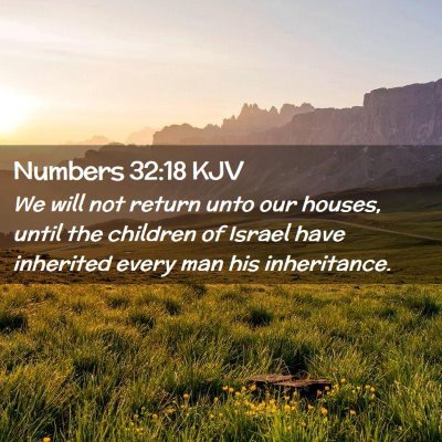 Numbers 32:18 KJV Free Bible Images