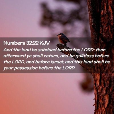 Numbers 32:22 KJV Free Bible Images