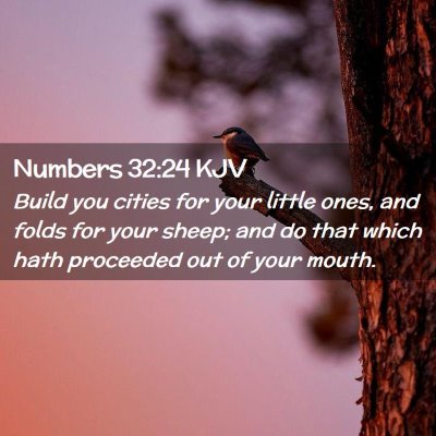 Numbers 32:24 KJV Free Bible Images