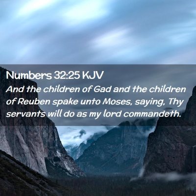 Numbers 32:25 KJV Free Bible Images