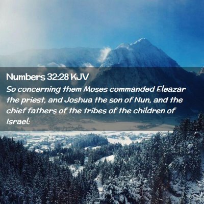 Numbers 32:28 KJV Free Bible Images