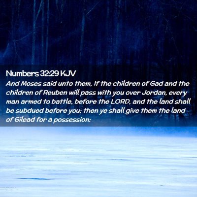 Numbers 32:29 KJV Free Bible Images