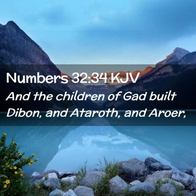 Numbers 32:34 KJV Free Bible Images