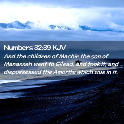 Numbers 32:39 KJV Free Bible Images