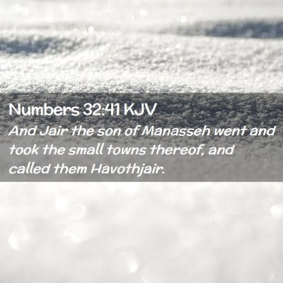 Numbers 32:41 KJV Free Bible Images