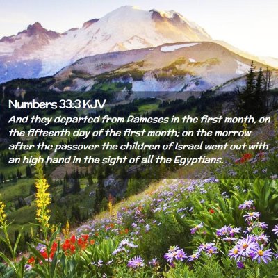 Numbers 33:3 KJV Free Bible Images