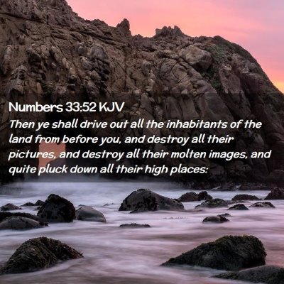 Numbers 33:52 KJV Free Bible Images