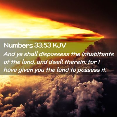 Numbers 33:53 KJV Free Bible Images