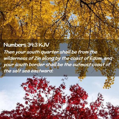 Numbers 34:3 KJV Free Bible Images