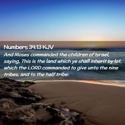 Numbers 34:13 KJV Free Bible Images