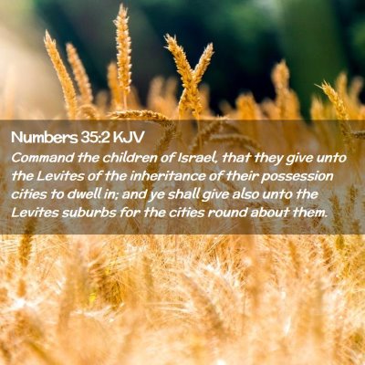 Numbers 35:2 KJV Free Bible Images