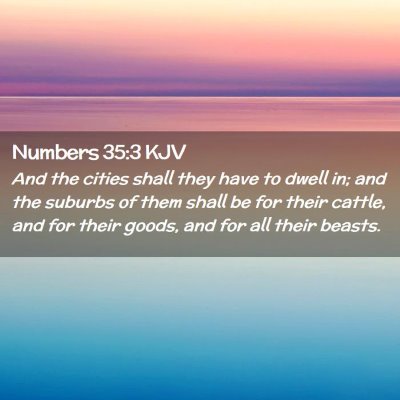 Numbers 35:3 KJV Free Bible Images