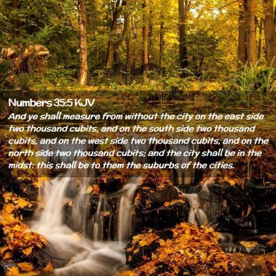 Numbers 35:5 KJV Free Bible Images