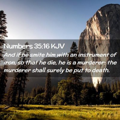 Numbers 35:16 KJV Free Bible Images