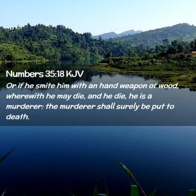 Numbers 35:18 KJV Free Bible Images