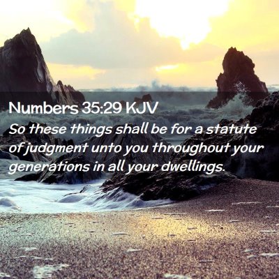 Numbers 35:29 KJV Free Bible Images