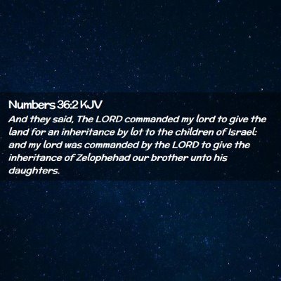 Numbers 36:2 KJV Free Bible Images