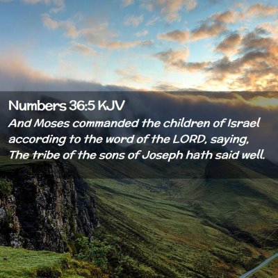 Numbers 36:5 KJV Free Bible Images