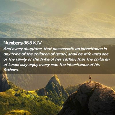 Numbers 36:8 KJV Free Bible Images