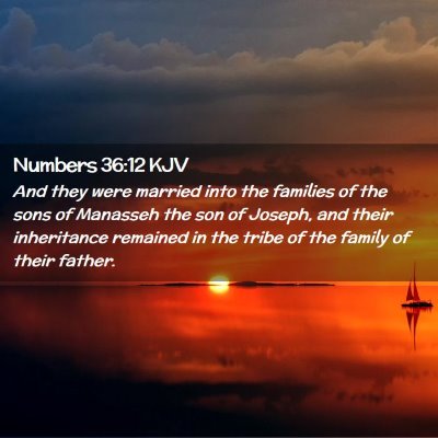 Numbers 36:12 KJV Free Bible Images