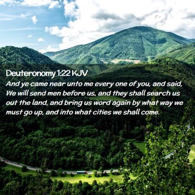 Deuteronomy 1:22 KJV Free Bible Images