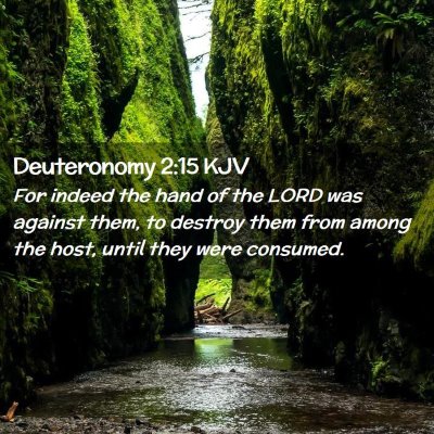 Deuteronomy 2:15 KJV Free Bible Images