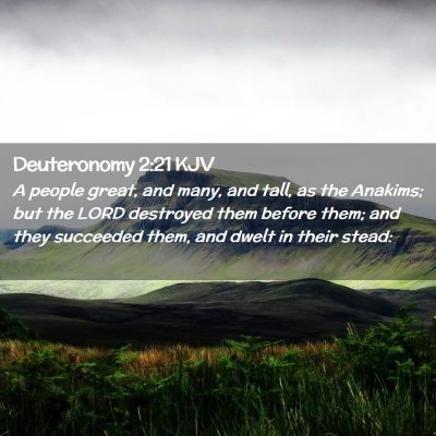 Deuteronomy 2:21 KJV Free Bible Images