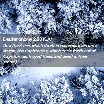 Deuteronomy 2:23 KJV Free Bible Images